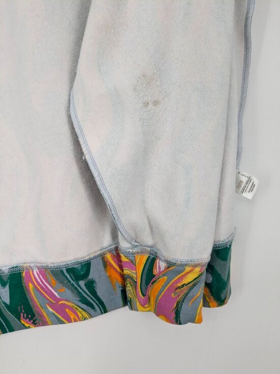 Psychedelic Swirl Hoodie Colorful Abstract Streetwear Y2K Festival Artsy Size M - Picture 3 of 11